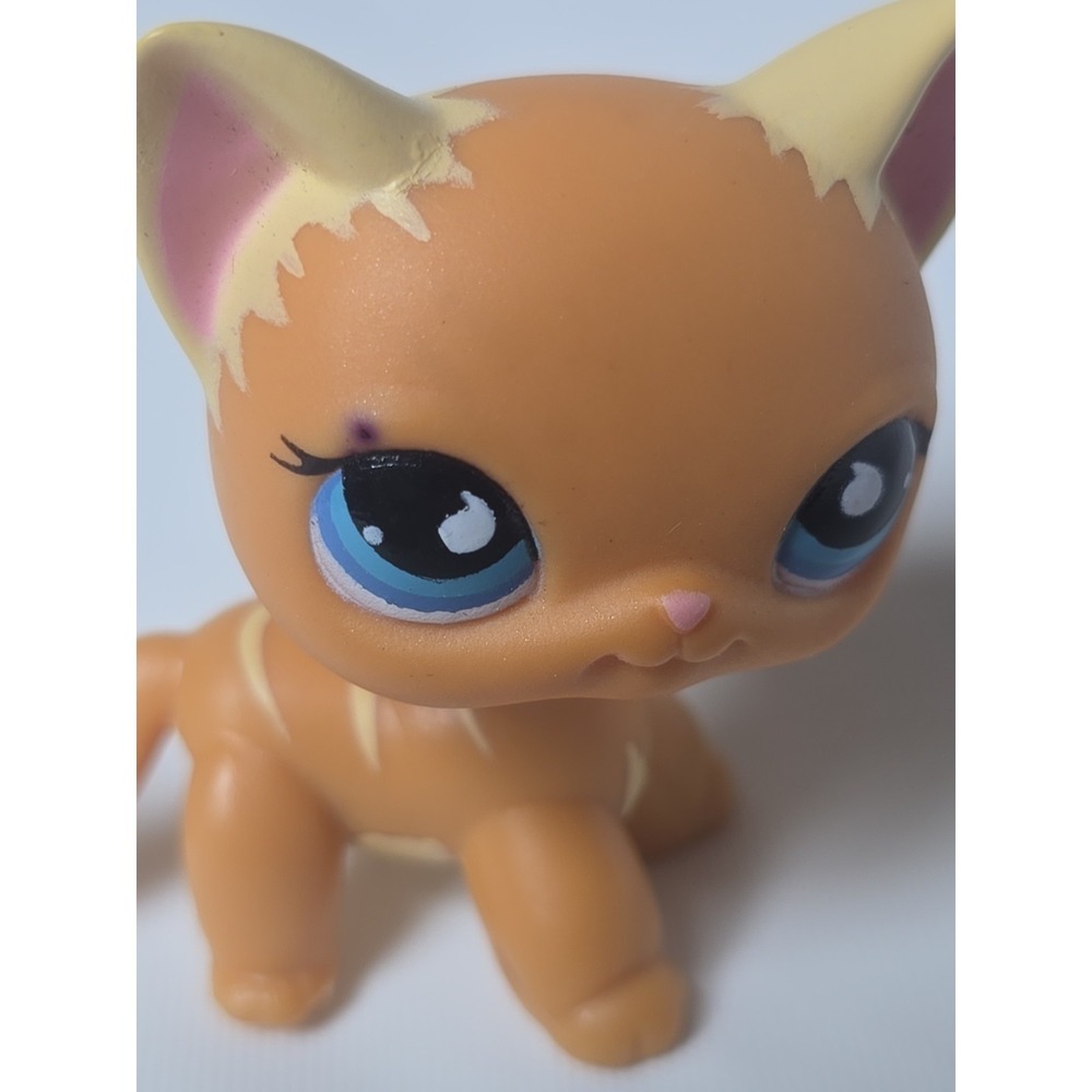 LPS No # Puzzle Shorthair Cat Blue Sportiest Eyes Littlest Pet Shop Hasbro 2006 - Picture 5 of 10
